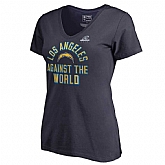 Women Chargers Navy 2018 NFL Playoffs Against The World T-Shirt,baseball caps,new era cap wholesale,wholesale hats